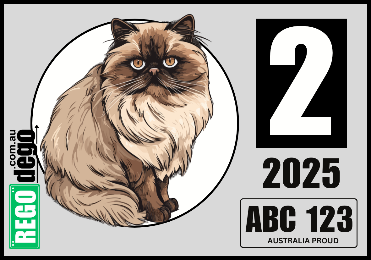 Persian CAT - REGO Reminder Sticker