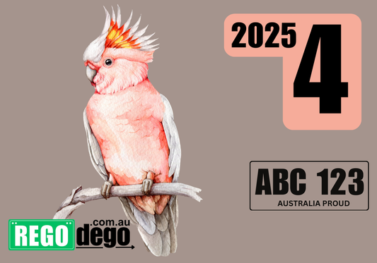 Major Mitchell cockatoo - REGO Reminder Sticker