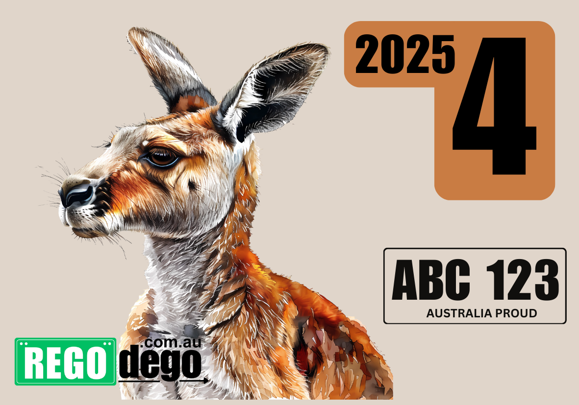 Kangaroo side facing - REGO Reminder Sticker