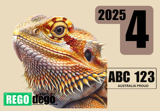 Bearded Dragon  - REGO Reminder Sticker