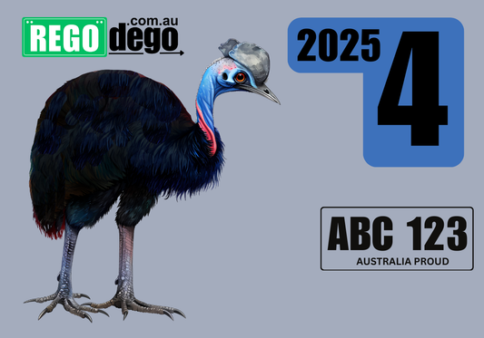 Cassowary  - REGO Reminder Sticker