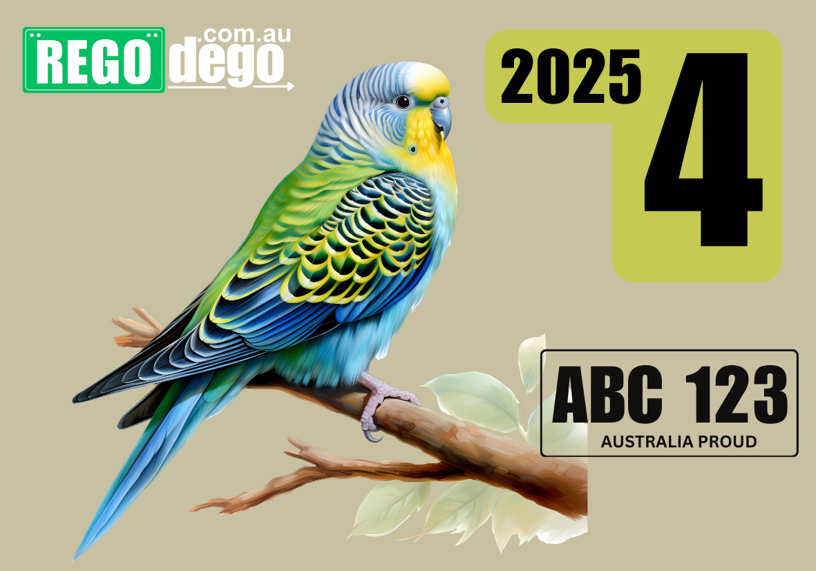 Budgerigar - REGO Reminder Sticker