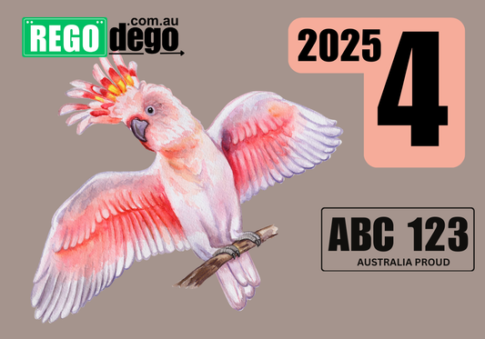 Major Mitchell cockatoo - REGO Reminder Sticker
