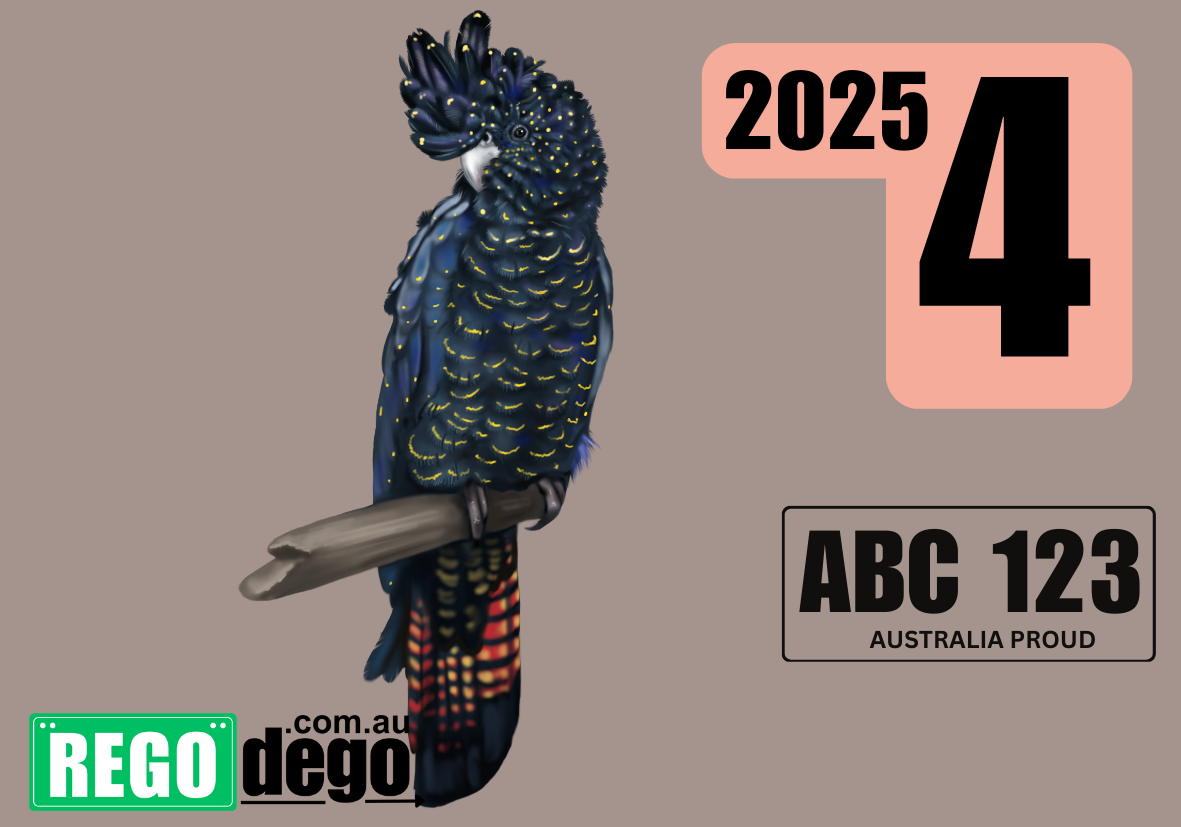 Red-tailed black cockatoo - REGO Reminder Sticker