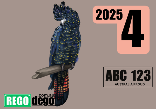 Red-tailed black cockatoo - REGO Reminder Sticker