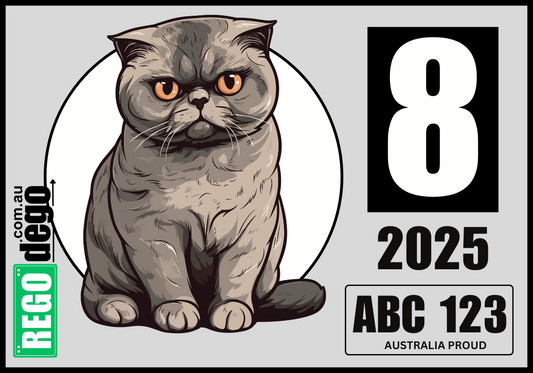 Scottish Fold CAT - REGO Reminder Sticker