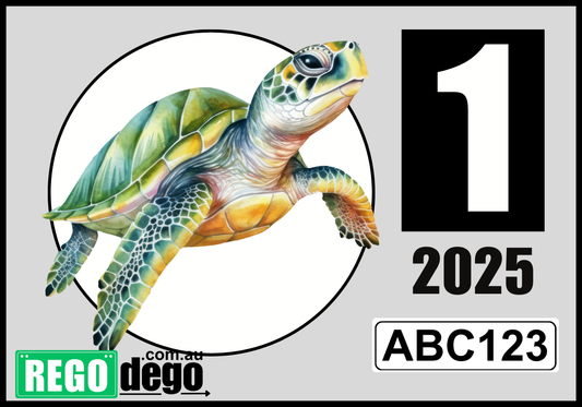 Sea turtle- REGO Reminder Sticker