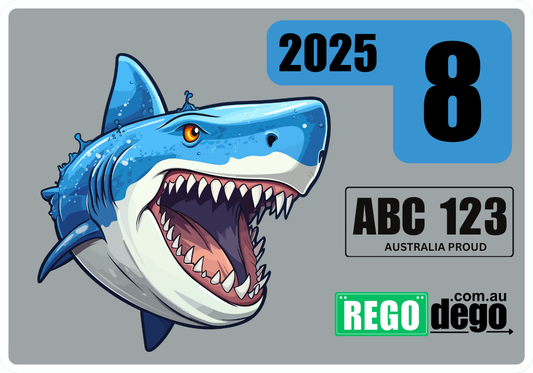 Shark - REGO Reminder Sticker