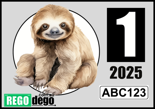 Sloth- REGO Reminder Sticker