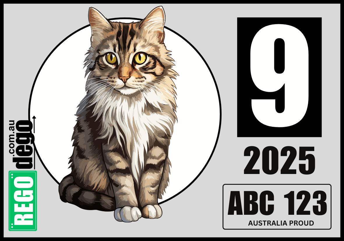 Tabby cat - REGO Reminder Sticker