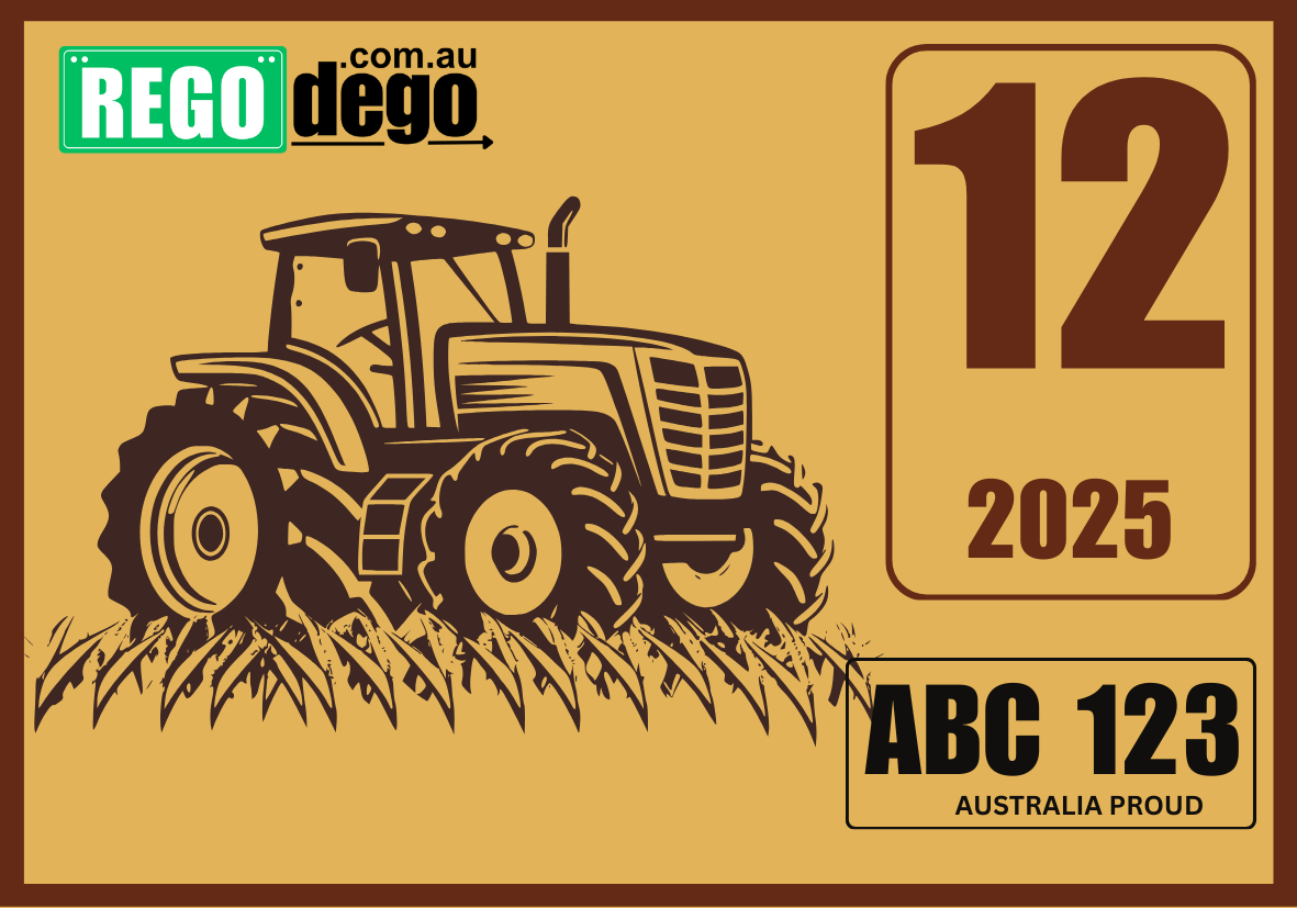 Tractor - REGO Reminder Sticker