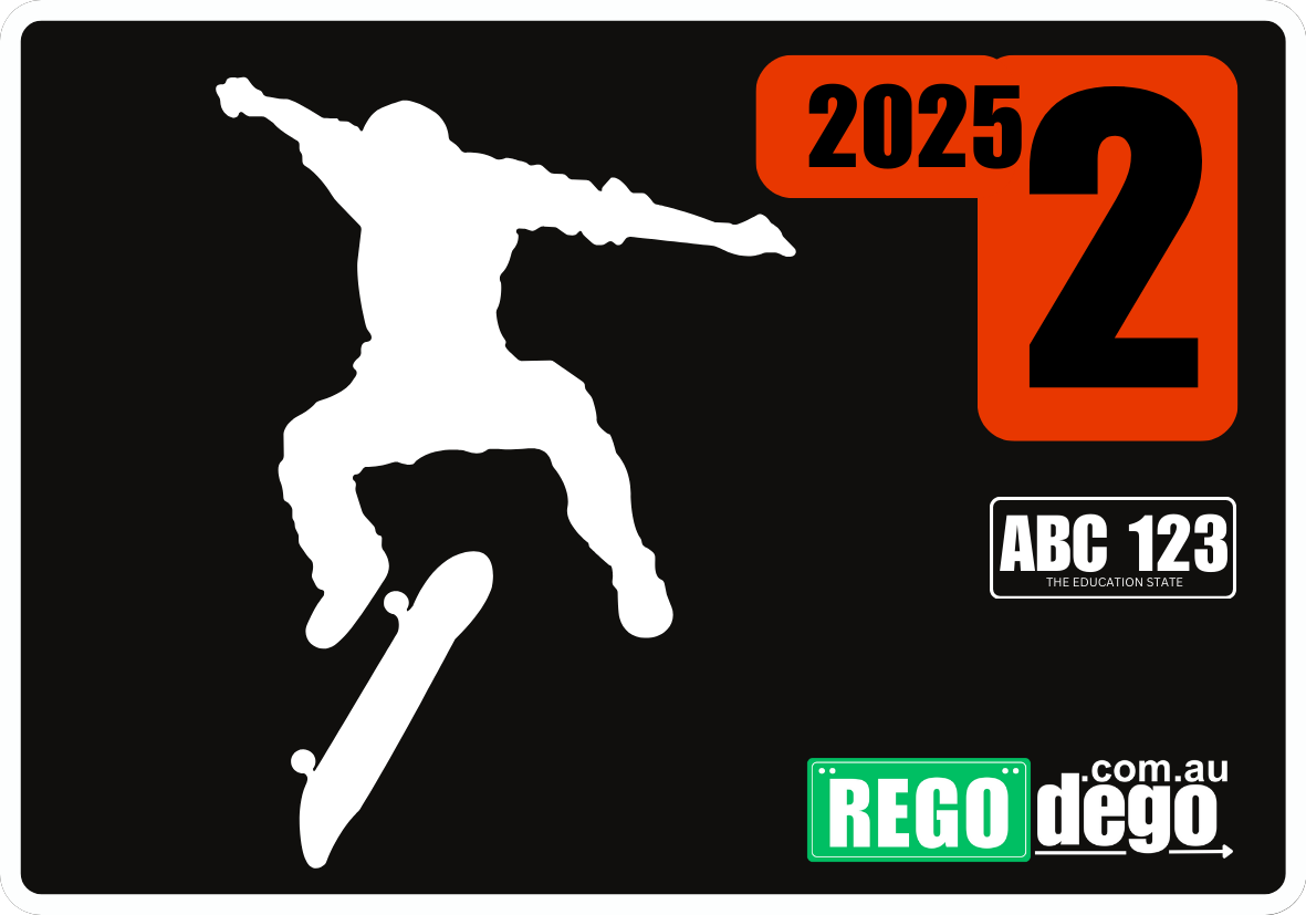 Skateboard - REGO Reminder Sticker