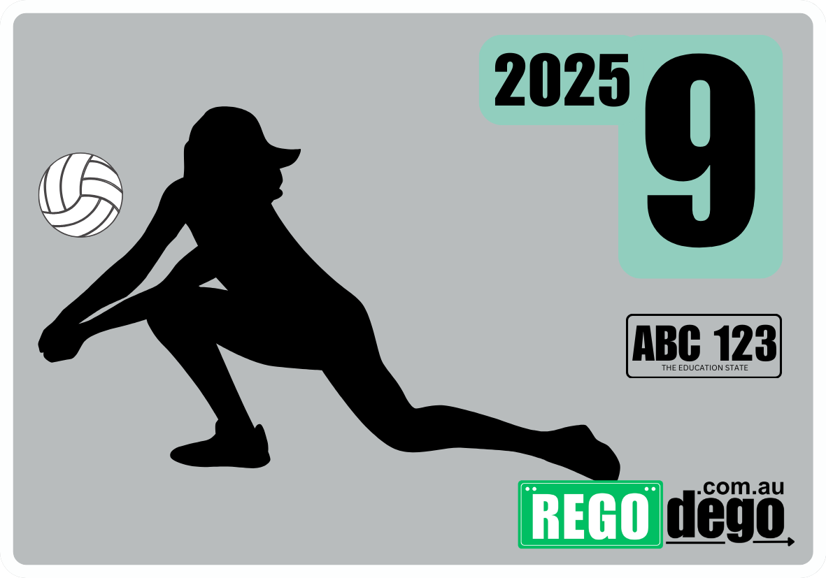 Volleyball - REGO Reminder Sticker