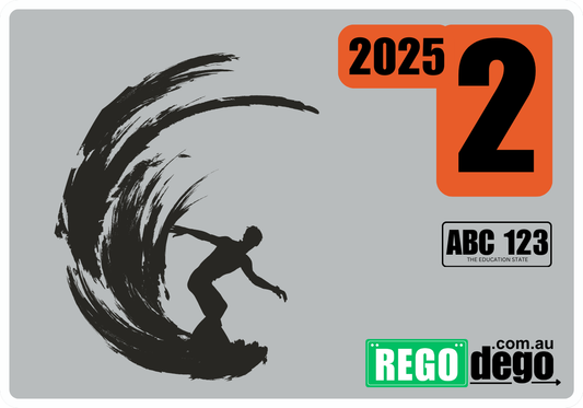 Surfing barrel - REGO Reminder Sticker
