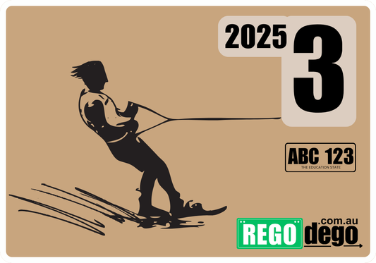 Water skiing - REGO Reminder Sticker