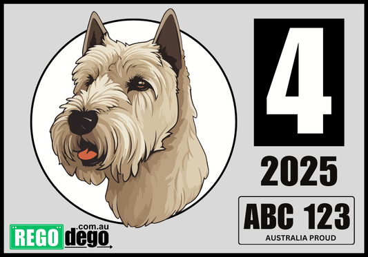 West Highland Terrier DOG - REGO Reminder Sticker