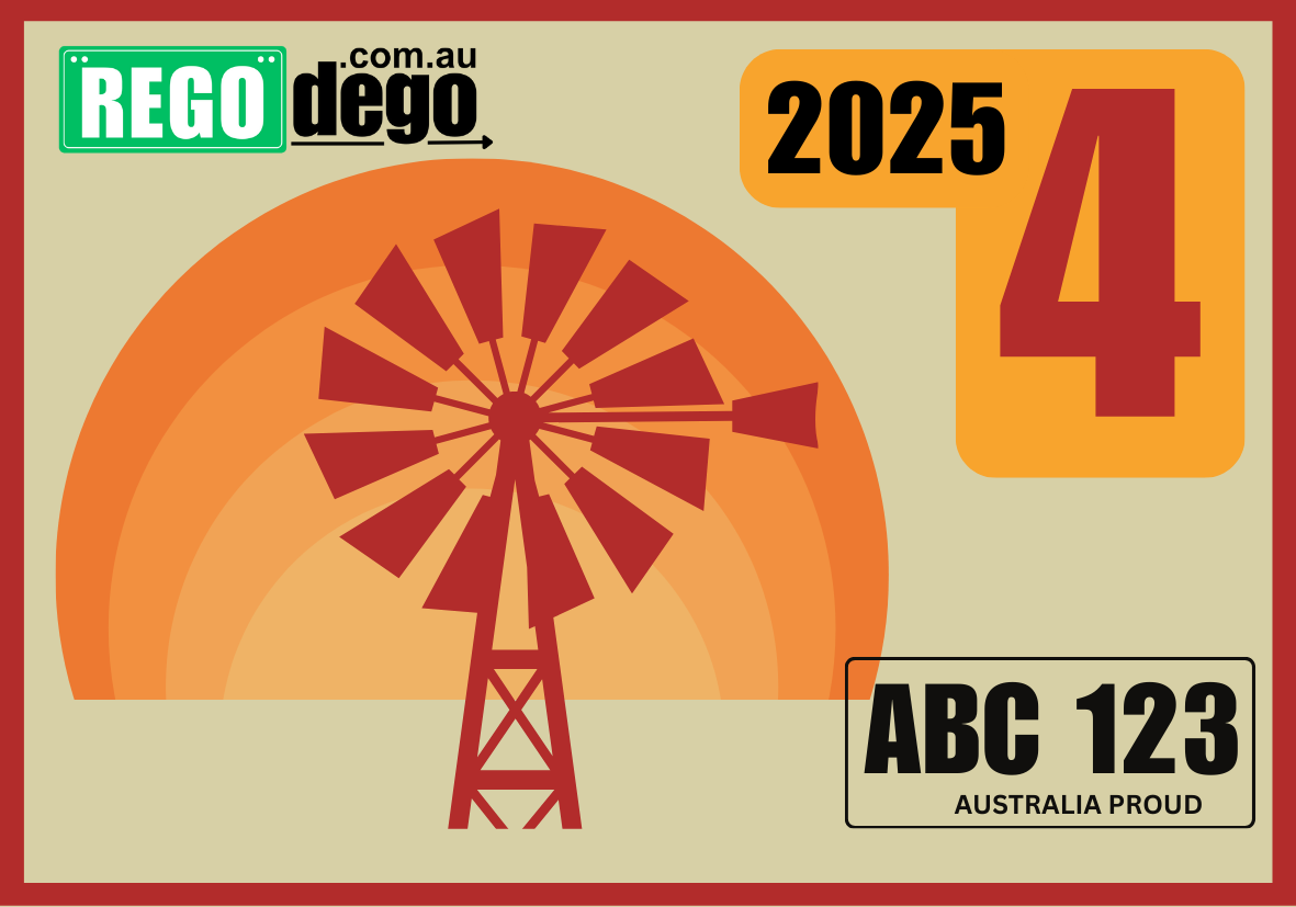 Windmill silhouette - REGO Reminder Sticker