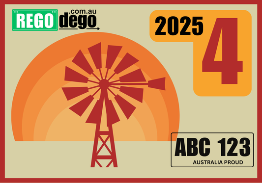 Windmill silhouette - REGO Reminder Sticker