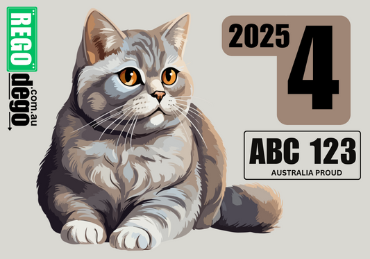 Sitting cat - REGO Reminder Sticker
