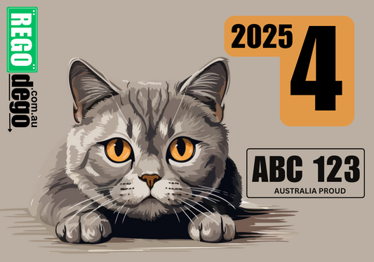 Stalking cat - REGO Reminder Sticker